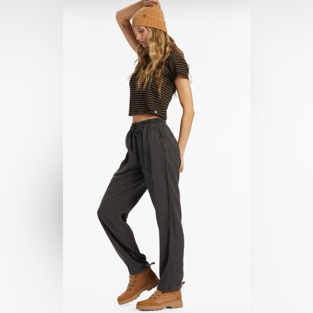 BILLABONG Beachy Keen Womens Casual Pants Dusty Peach Utility Drawstring - Picture 13 of 16